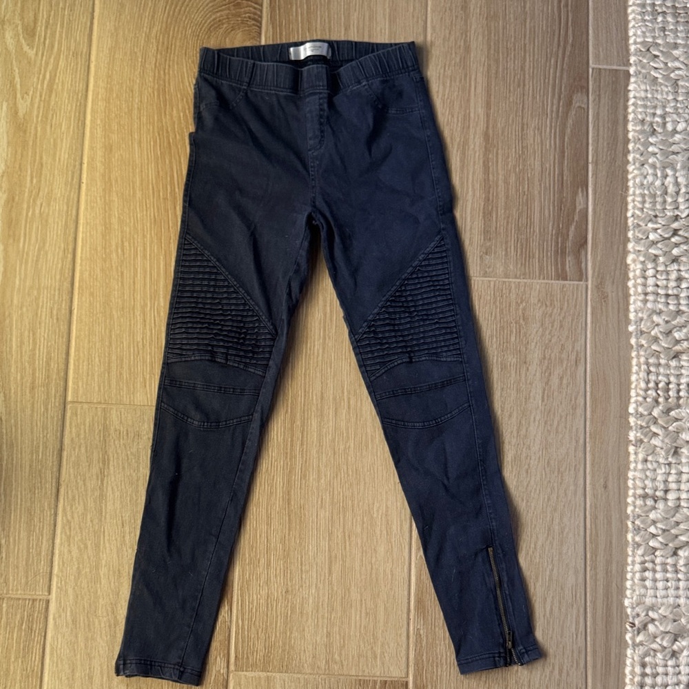 Mahina Navy blue moto Jeggings
